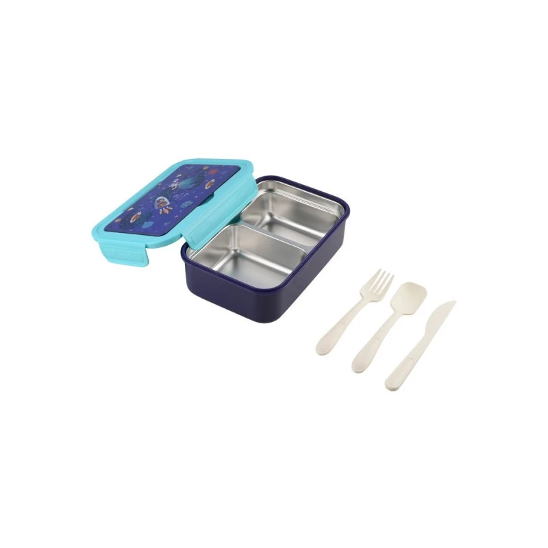 KIDS LUNCH BOX SAVE THE AEGEAN 900ml WITH 2 STAINLESS STEEL COMPARTMENTS SOLAR JUMP