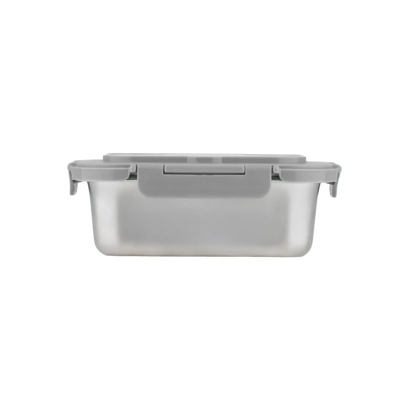 LUNCH BOX STAINLESS STEEL 1200ml WITH SPOON, FORK &amp; DIVIDER