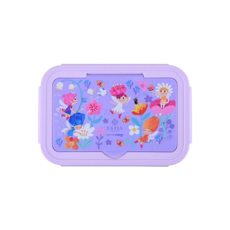 KIDS LUNCH BOX SAVE THE AEGEAN 900ml WITH 2 STAINLESS STEEL COMPARTMENTS FAIRY TALES