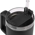 INSULATED BOTTLE STRAW TUMBLER HOMELY 900ml MIDNIGHT BLACK