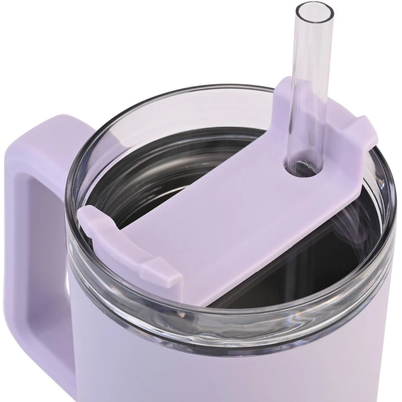 INSULATED BOTTLE STRAW TUMBLER HOMELY 900ml LAVENDER FOG