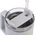 INSULATED BOTTLE STRAW TUMBLER HOMELY 900ml PEBBLE GRAY