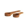 WOODEN KITCHEN MEASURING SPOONS ALLURE SET 16.7CM &amp; 10CM