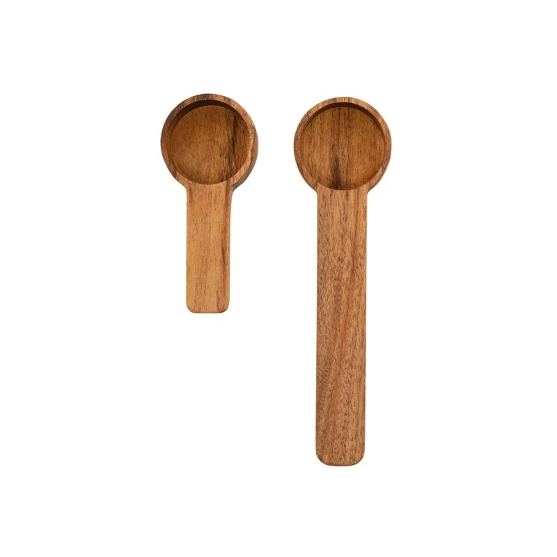 WOODEN KITCHEN MEASURING SPOONS ALLURE SET 16.7CM &amp; 10CM