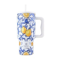 ESTIA ΘΕΡΜΟΣ STRAW TUMBLER XL SAVE THE AEGEAN 900ml AMALFI COAST ESTIA ΘΕΡΜΟΣ STRAW TUMBLER XL SAVE THE AEGEAN 900ml AMALFI COAST