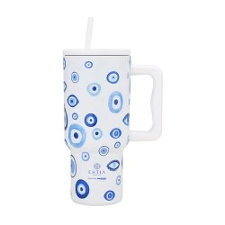 ESTIA ΘΕΡΜΟΣ STRAW TUMBLER XL SAVE THE AEGEAN 900ml SPIRIT OF LUCK ESTIA ΘΕΡΜΟΣ STRAW TUMBLER XL SAVE THE AEGEAN 900ml SPIRIT OF LUCK