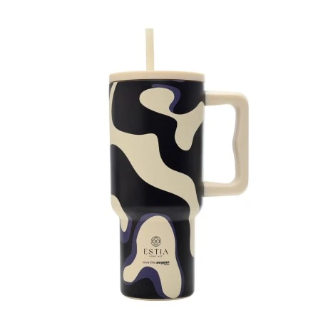 INSULATED STRAW TUMBLER XL SAVE THE AEGEAN 900ml BOLD DRIFT