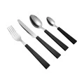 CUTLERY SET BLACK HANDLE STAINLESS STEEL 18/0 16 PCS.