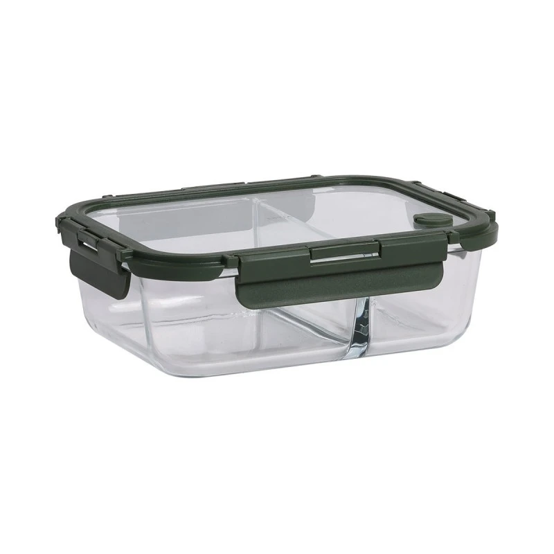 ESTIA ΦΑΓΗΤΟΔΟΧΕΙΟ CLICK&amp;SEAL 2 ΘΕΣΕΩΝ ΜΕ ΑΕΡΑΓΩΓΟ 1460ml OLIVE