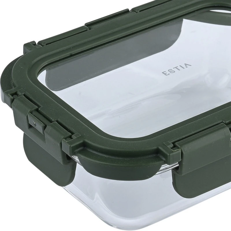 LUNCH BOX CLICK&amp;SEAL 370ml 14.5x10.5x4.7cm OLIVE