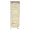 ORGANIZATION TROLLEY ALLURE METALLIC WITH 5 DRAWERS IVORY