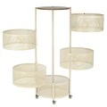 ORGANIZATION TROLLEY ALLURE METALLIC WITH 5 DRAWERS IVORY
