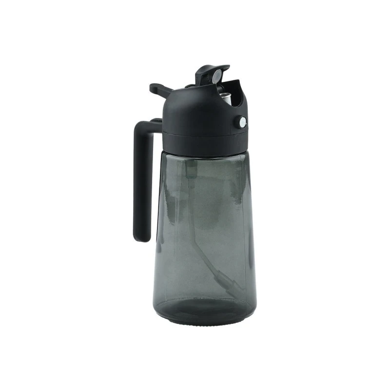 OIL GLASS DISPENSER WITH POURING SPOUT AND MIST 400ML GREY