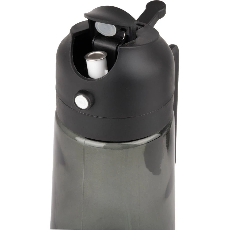 OIL GLASS DISPENSER WITH POURING SPOUT AND MIST 400ML GREY