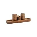 TRAY SET ALLURE WITH SALT/PEPER/TOOTHPICKS CONTAINERS