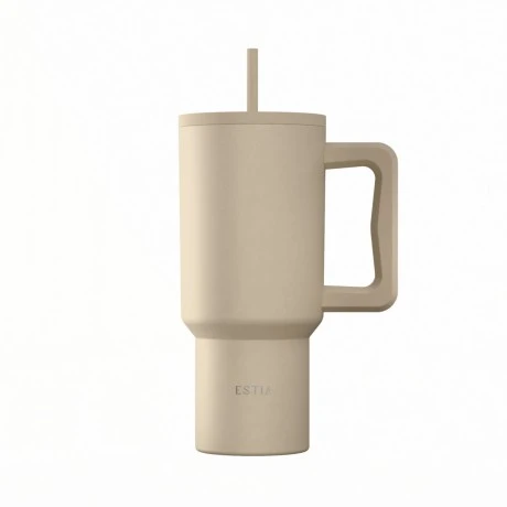 INSULATED STRAW TUMBLER XL SAVE THE AEGEAN 900ml DUNE