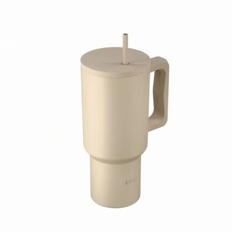 INSULATED STRAW TUMBLER XL SAVE THE AEGEAN 900ml DUNE