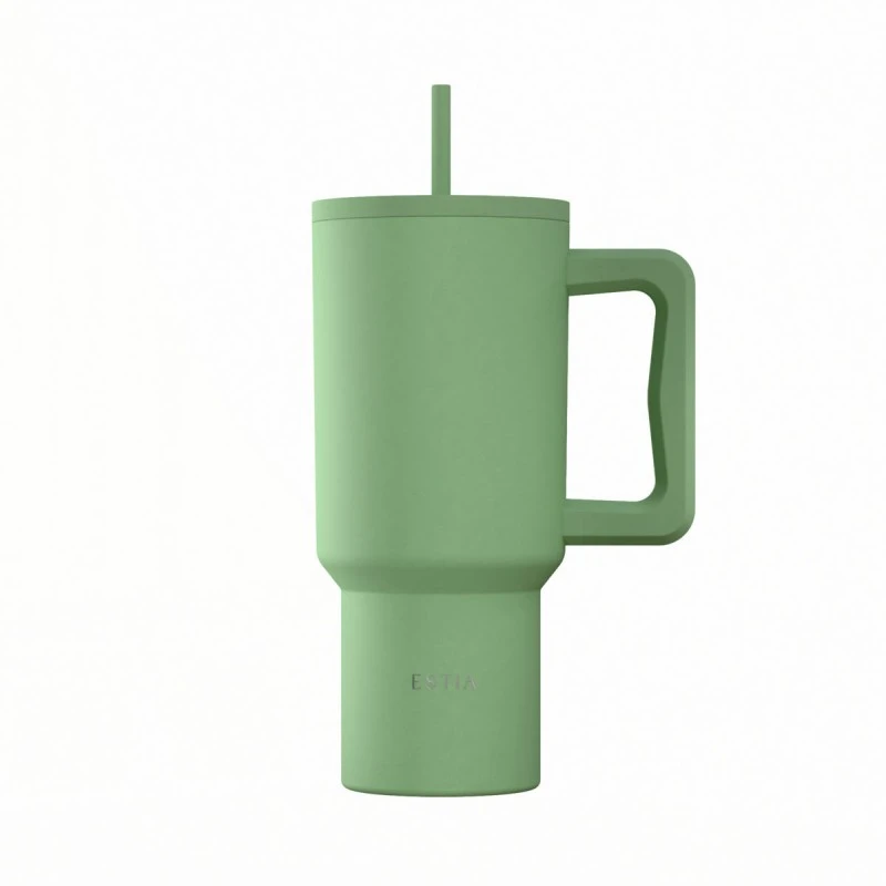 INSULATED STRAW TUMBLER XL SAVE THE AEGEAN 900ml PINE