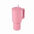 INSULATED STRAW TUMBLER XL SAVE THE AEGEAN 900ml ROSE