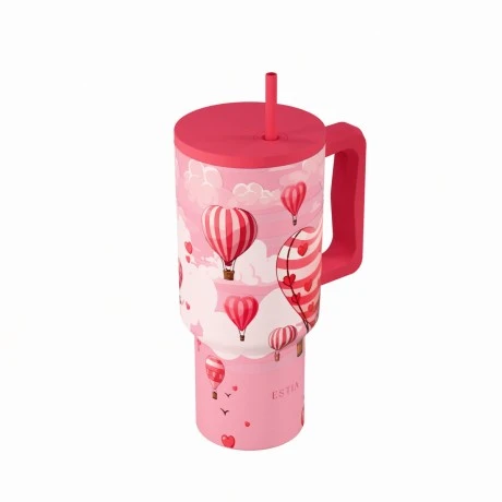 INSULATED STRAW TUMBLER XL SAVE THE AEGEAN 900ml LOVE ASCEND