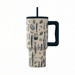 ESTIA ΘΕΡΜΟΣ STRAW TUMBLER XL SAVE THE AEGEAN 900ml SALT LIFE ESTIA ΘΕΡΜΟΣ STRAW TUMBLER XL SAVE THE AEGEAN 900ml SALT LIFE