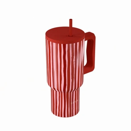 INSULATED STRAW TUMBLER XL SAVE THE AEGEAN 900ml VIVA STRIPE