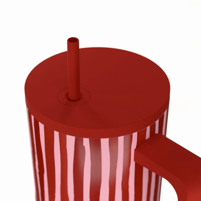 INSULATED STRAW TUMBLER XL SAVE THE AEGEAN 900ml VIVA STRIPE