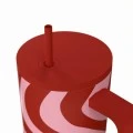 INSULATED STRAW TUMBLER XL SAVE THE AEGEAN 900ml CORAL WAVES
