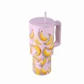 INSULATED STRAW TUMBLER XL SAVE THE AEGEAN 900ml BANANA MOOD