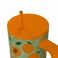 ESTIA ΘΕΡΜΟΣ STRAW TUMBLER XL SAVE THE AEGEAN 900ml PEACH GARDEN
