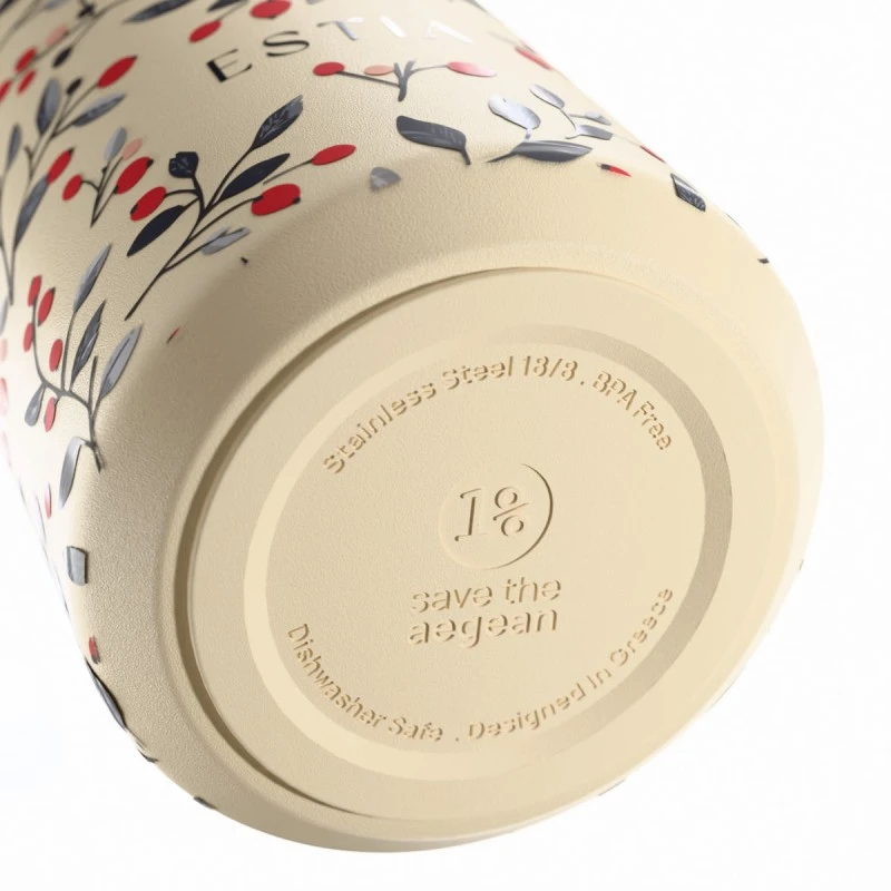 INSULATED FLOW SAVE THE AEGEAN 500ml BLOOM BEIGE