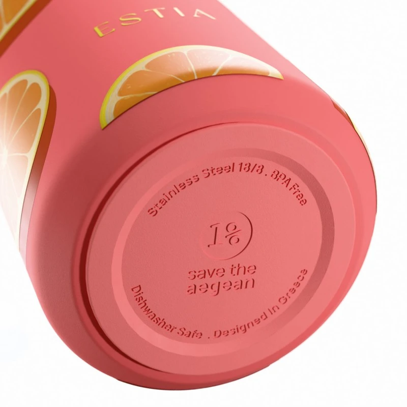 INSULATED FLOW SAVE THE AEGEAN 500ml ORANGE POP