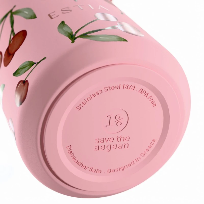 INSULATED PULSE SAVE THE AEGEAN 500ml CHERRY ROSE