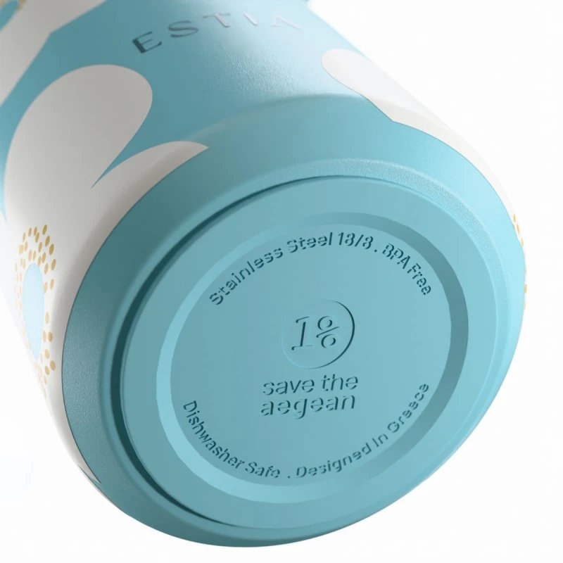 INSULATED PULSE SAVE THE AEGEAN 500ml BLUE DAISY