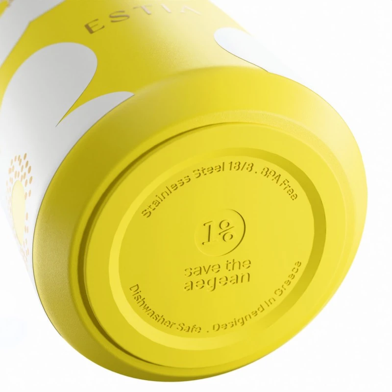 INSULATED LENS SAVE THE AEGEAN 360ml YELLOW DAISY