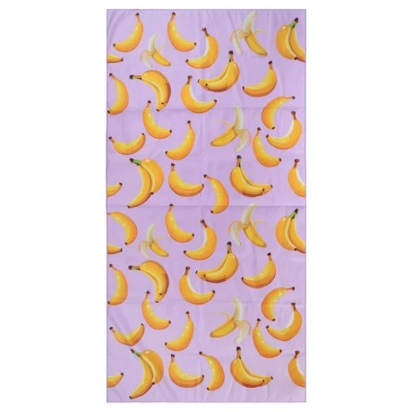 BEACH TOWEL MICROFIBER WITH POUCH BANANA MOOD