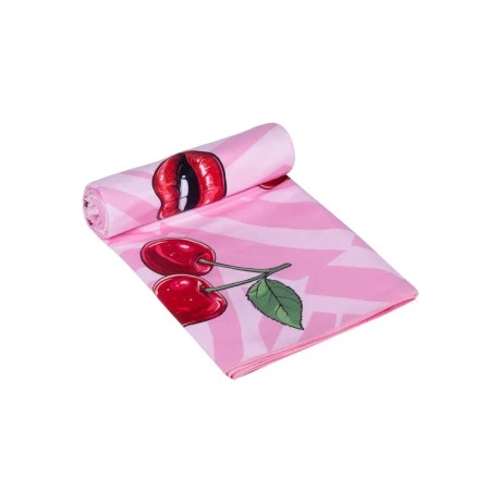 BEACH TOWEL MICROFIBER WITH POUCH BLUSH POP