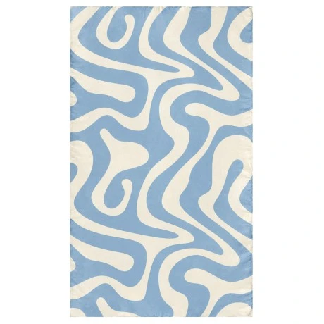 BEACH TOWEL MICROFIBER WITH POUCH OCEAN WAVES