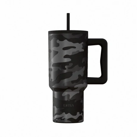 INSULATED STRAW TUMBLER XL SAVE THE AEGEAN 900ml DARK CAMO