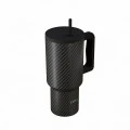 ESTIA ΘΕΡΜΟΣ STRAW TUMBLER XL SAVE THE AEGEAN 900ml CARBON FIBRE
