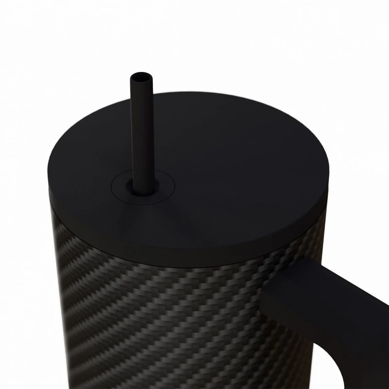 ESTIA ΘΕΡΜΟΣ STRAW TUMBLER XL SAVE THE AEGEAN 900ml CARBON FIBRE