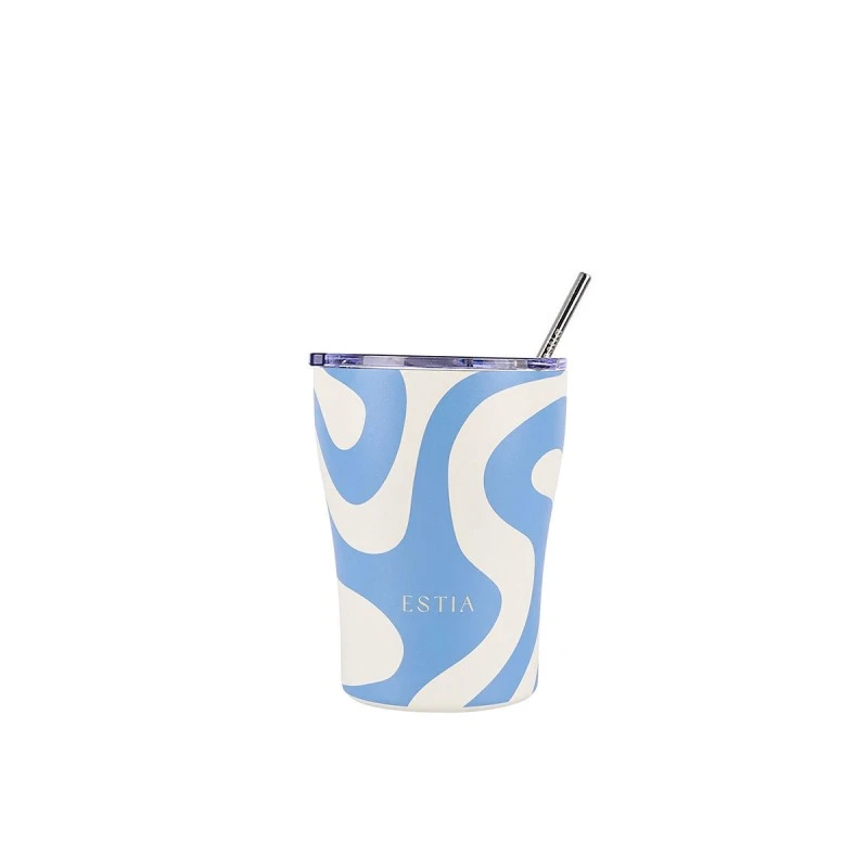 INSULATED COFFEE MUG SAVE THE AEGEAN 350ml OCEAN WAVES