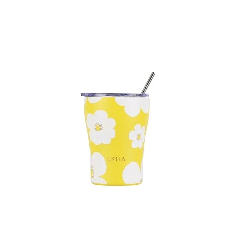 INSULATED COFFEE MUG SAVE THE AEGEAN 350ml YELLOW DAISY