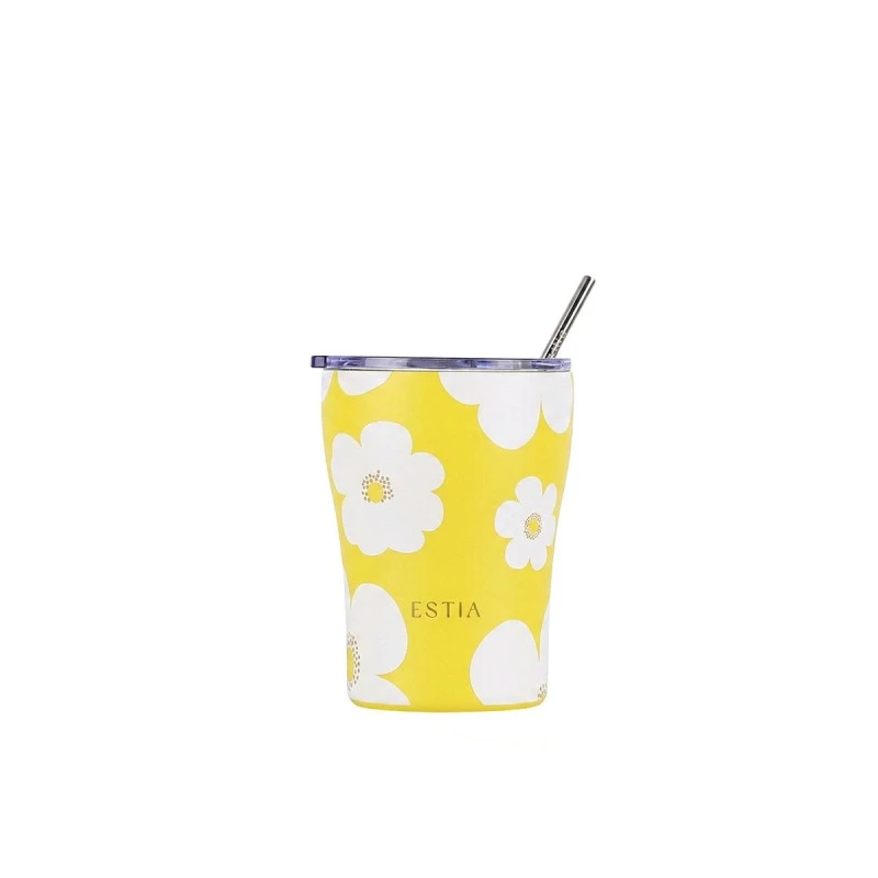 INSULATED COFFEE MUG SAVE THE AEGEAN 350ml YELLOW DAISY