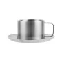 COFFEE CUP WITH SAUCER TAZZINA STAINLESS STEEL 250ml