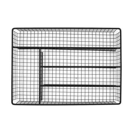 DRAWER ORGANIZER METAL BLACK METALLIC 36x26cm BLACK