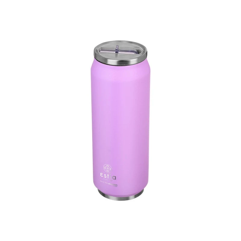 INSULATED TRAVEL CUP SAVE THE AEGEAN 500ml LAVENDER PURPLE
