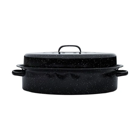 CASSEROLE DISH ENAMEL 46.5x32x18cm 7.8lt WITH GRILL RACK