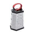 GRATER 6 SIDES STAINLESS STEEL 25cm WITH PLASTIC CONTAINER