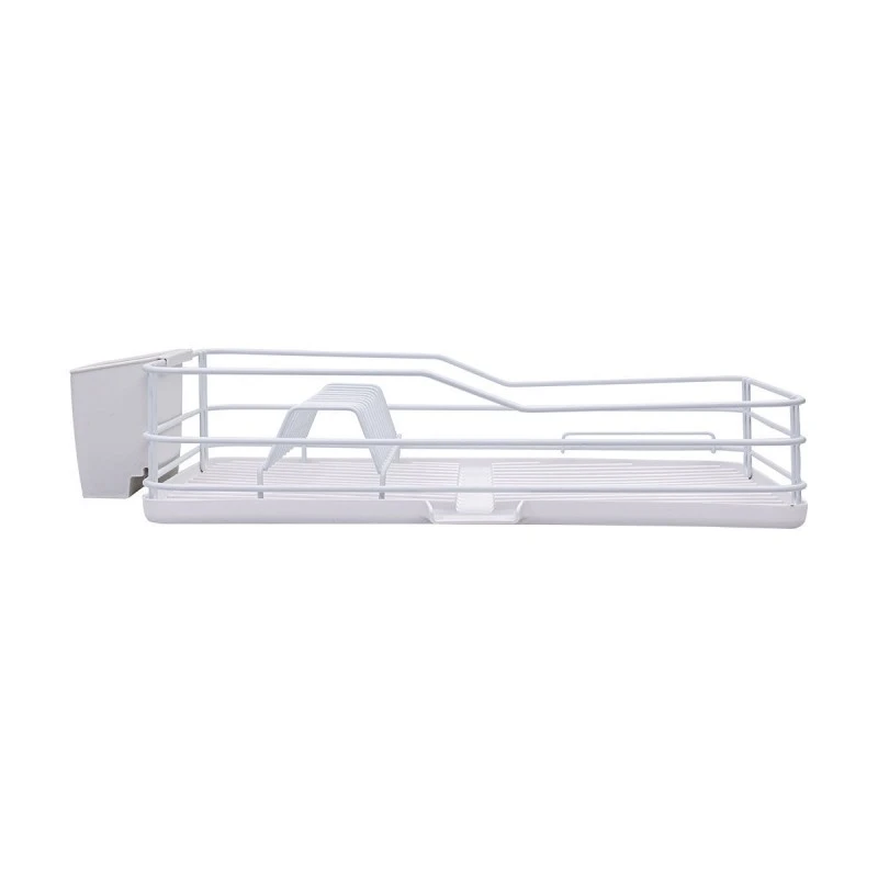 DISH RACK SINGLE TIER METALLIC 43x31cm WHITE